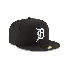 DETROIT TIGERS BLACK AND WHITE BASIC 59FIFTY FITTED | Casa de Caps