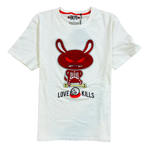 BKYS "LOVE KILLS" Off White Tee Shirt