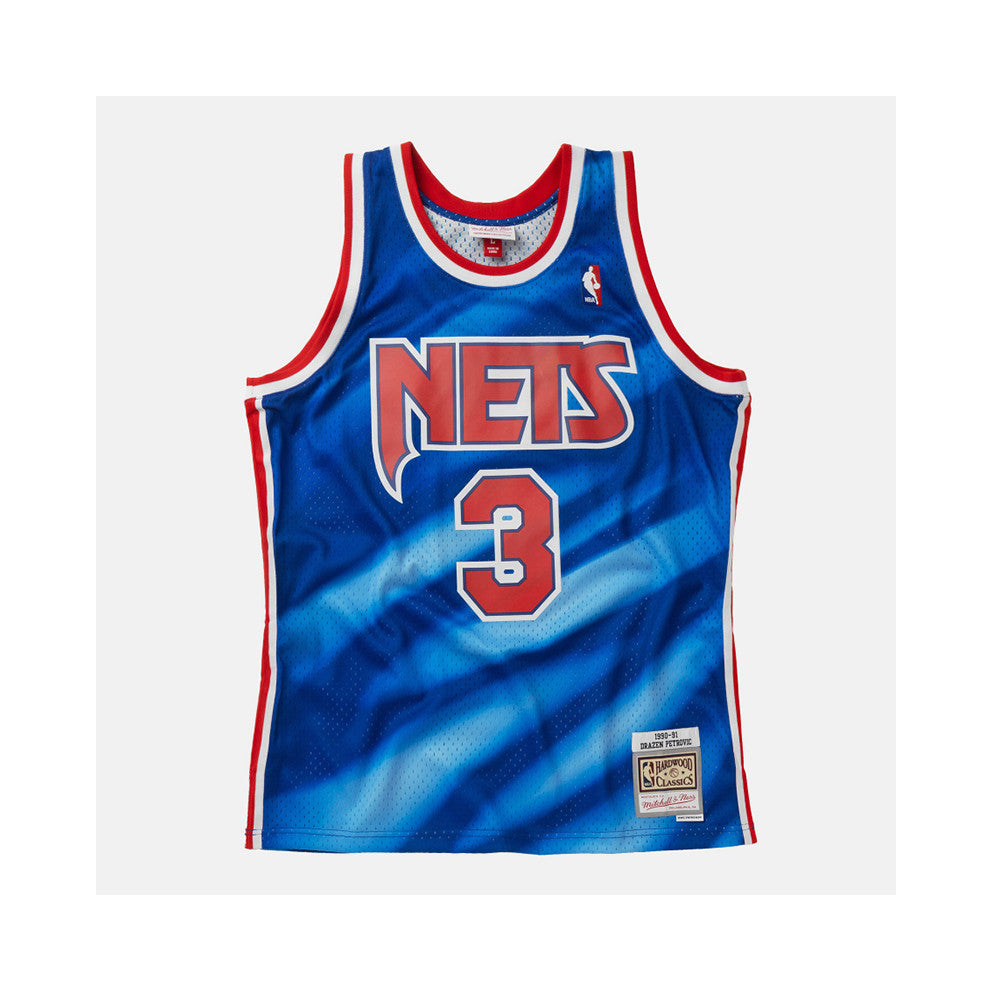 Drazen Petrovic New Jersey Nets Sky Blue Tie Dye 1990-91 Swingman Jersey