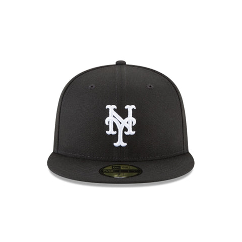 New York Mets Black On White 59Fifty Fitted