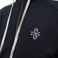 8&9 MFG CO. OWN THE TEAM DOUBLE STRIPE TRACK JACKET NAVY