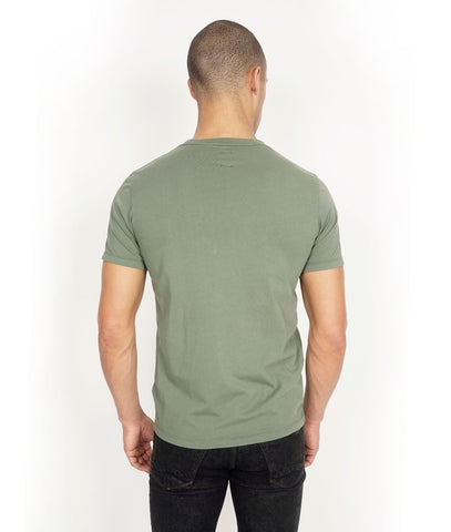 Crackle Shimuchan Crew Neck Tee in Hunter Green