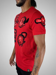 deKryptic x Popeye® Frens And Emenies Rhinestoned Red T-Shirt | Casa de Caps