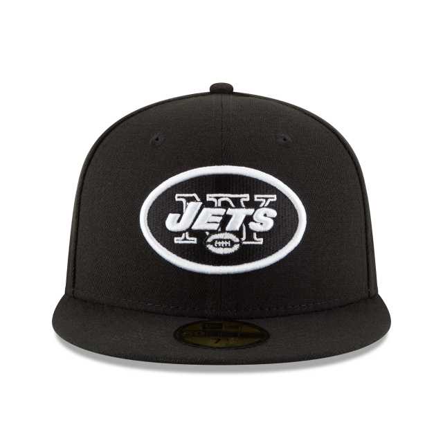 NEW ERA NFL COLLECTION NEW YORK JETS BLACK & WHITE 59FIFTY FITTED | Casa de Caps